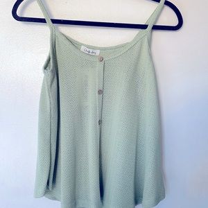 Pointelle knit tank